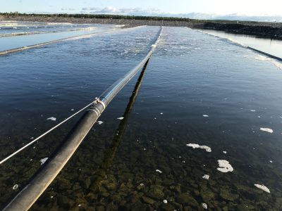 water treatment body with pipe