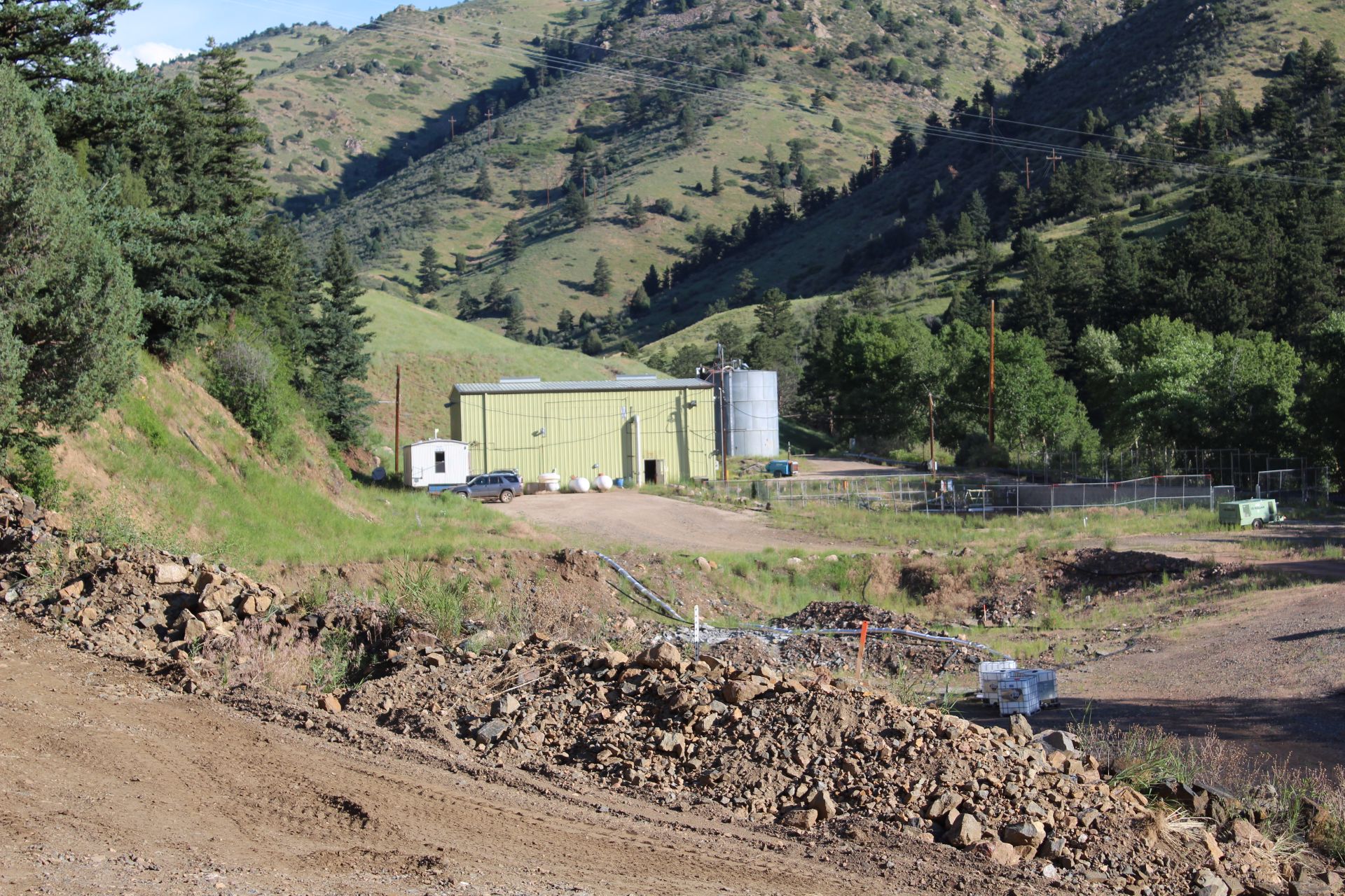 buildings in distances in mountain area
