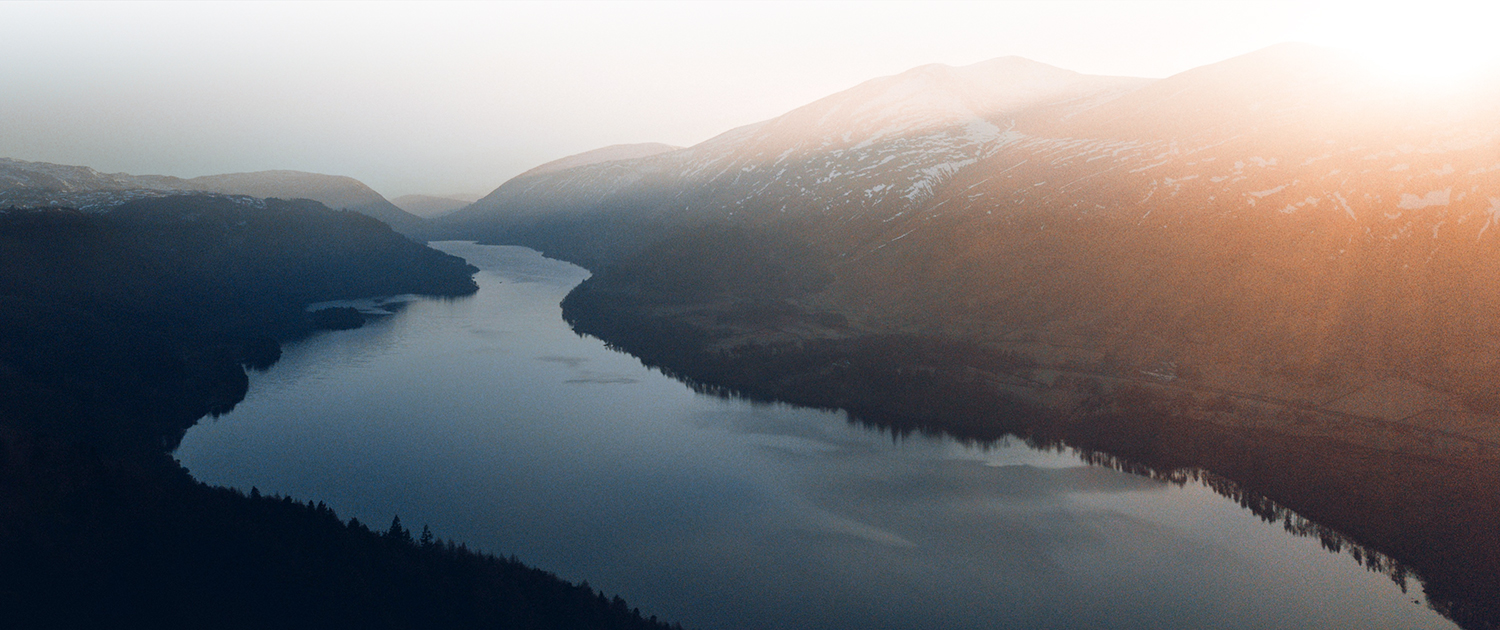 river going through landscape