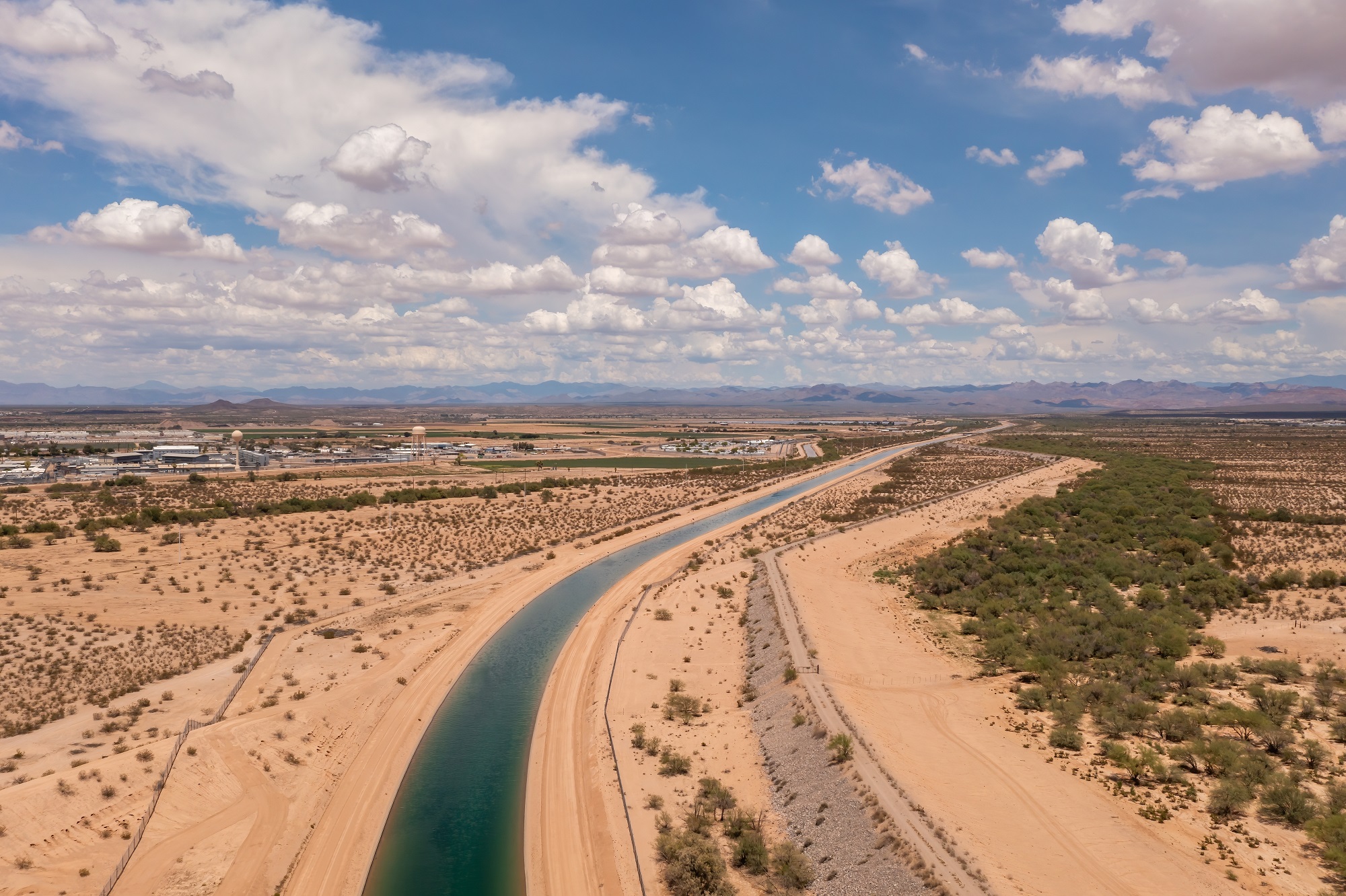 view of river in desert