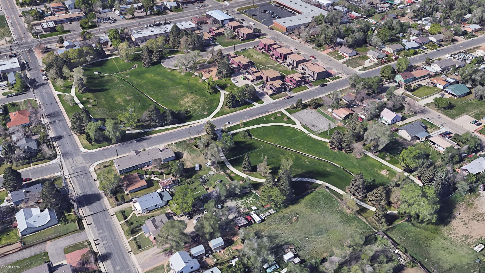 google aerial view of park before modeling