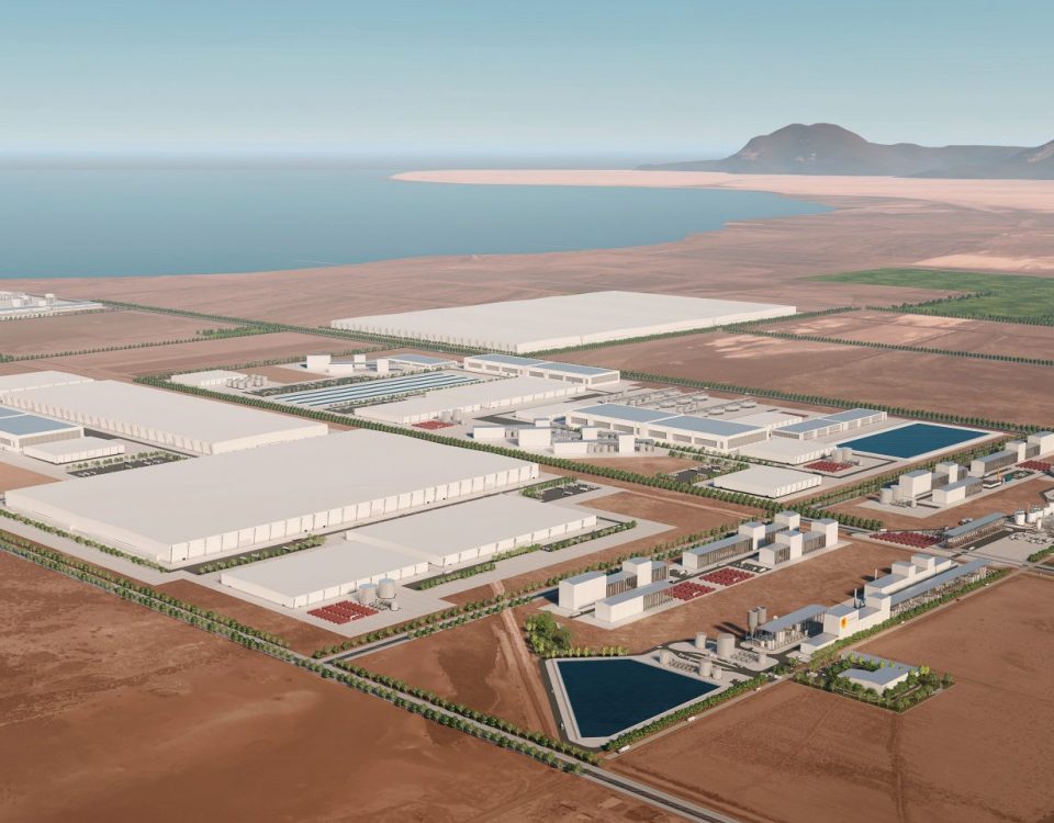 3D visualization rendering of planned facilities