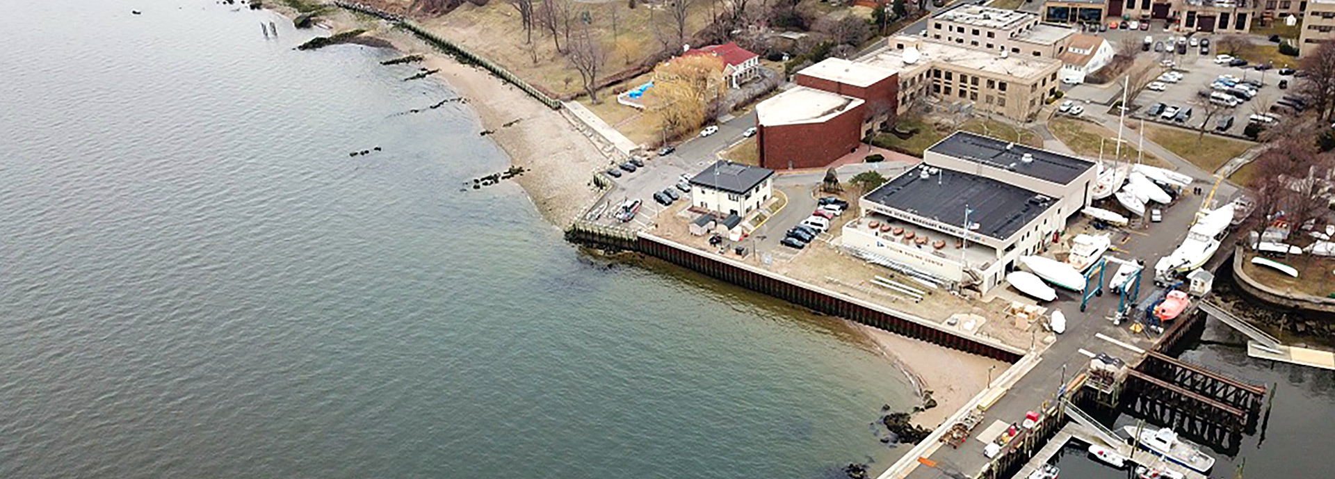 industrial building on water