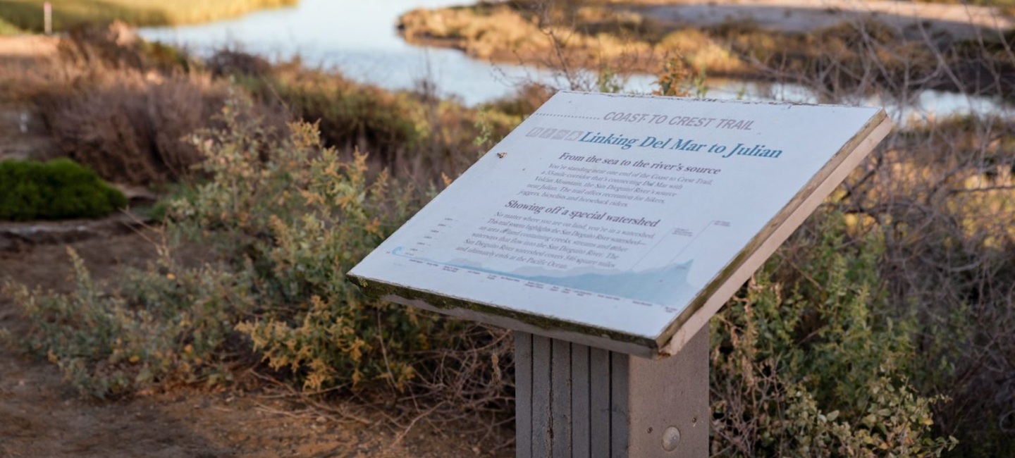coast to coast trail signage in wetlands