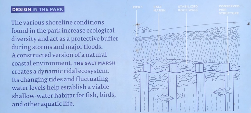signage showing the design visual and explanation