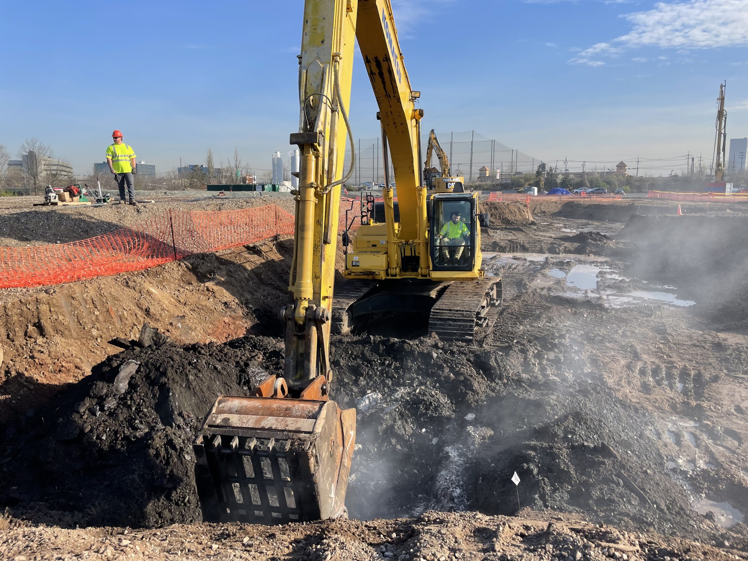 digging equipment working