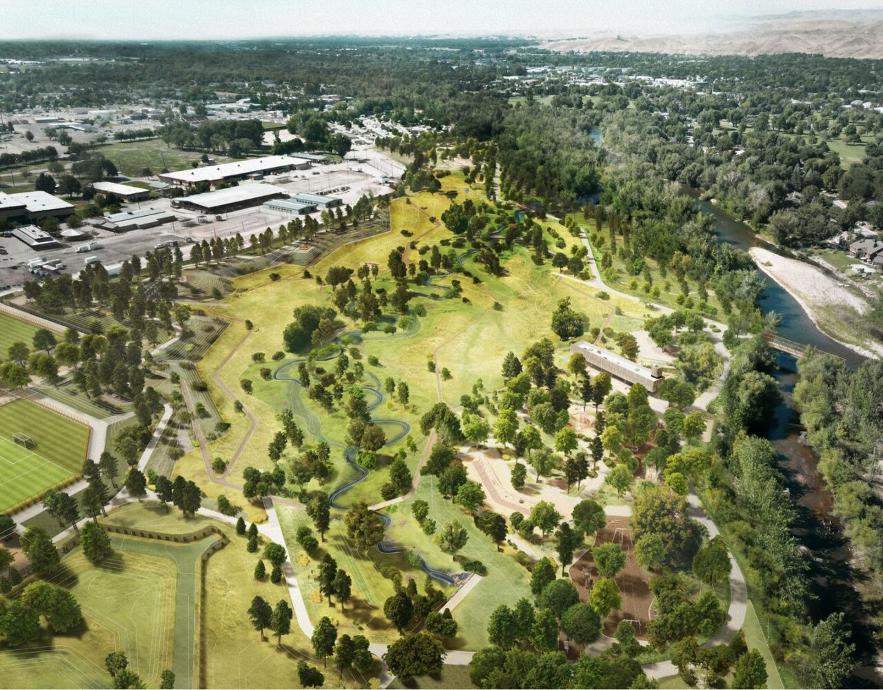 aerial view rendering of the park