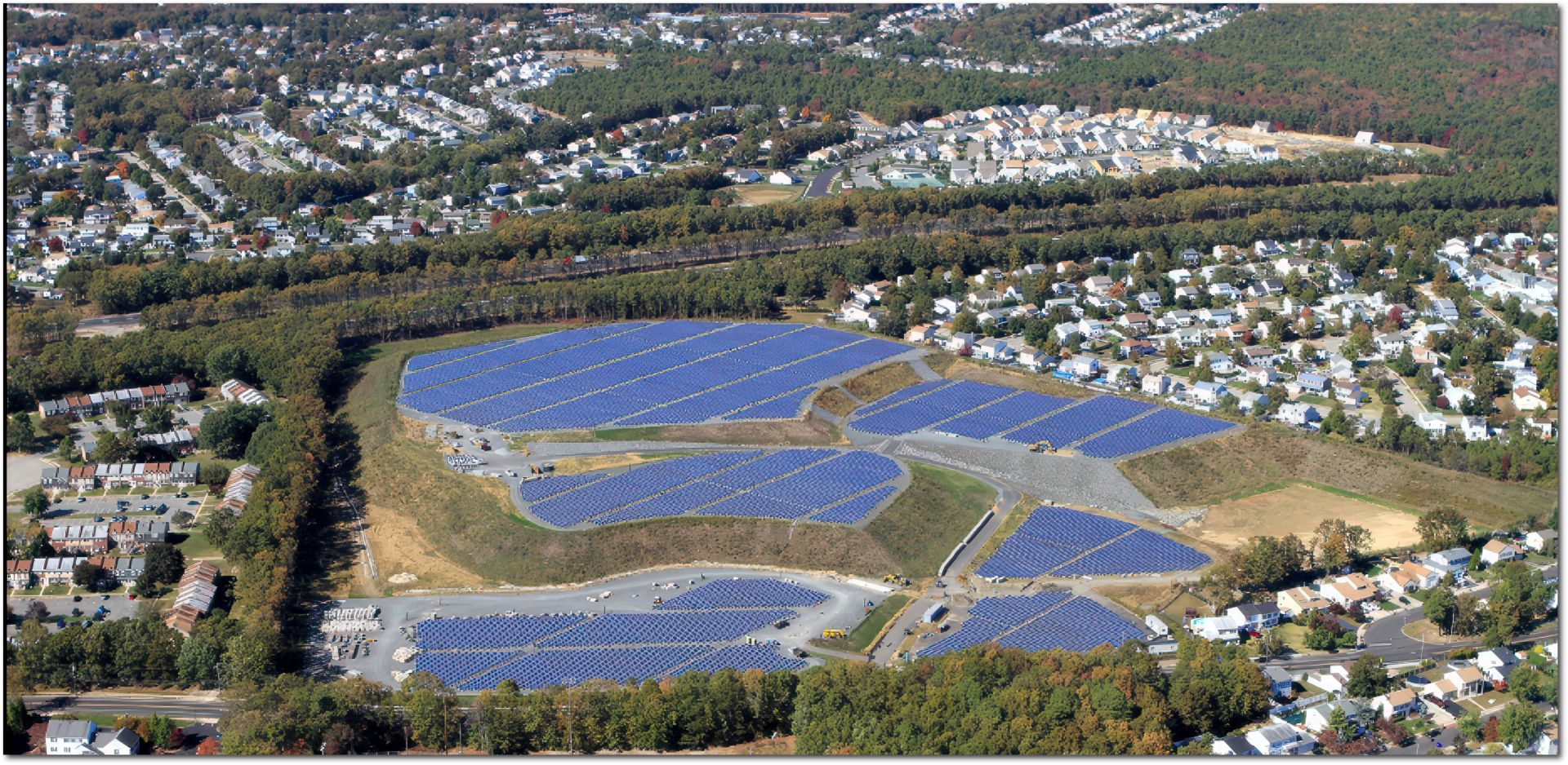 Landfill Solar Redevelopment aerial rendering