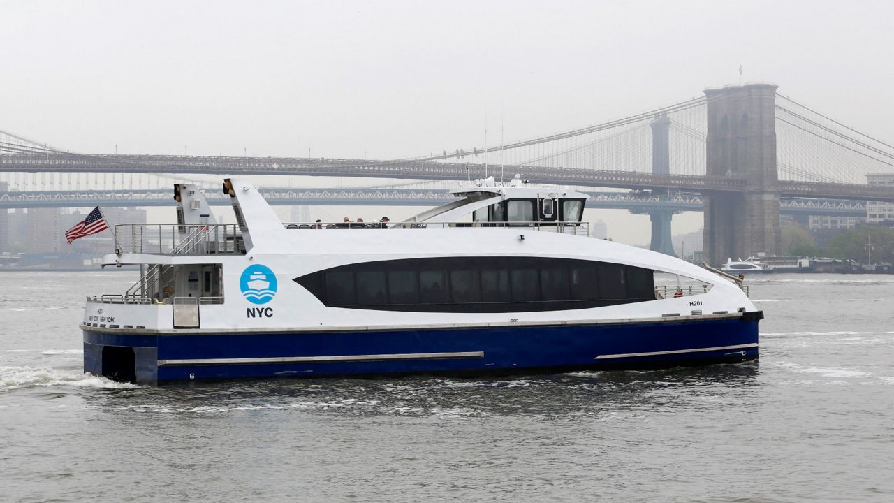 NYC ferry on water
