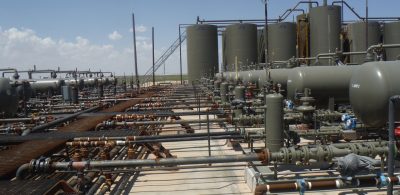 natural gas facility with pipes
