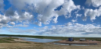 water midstream operator facility in big open space