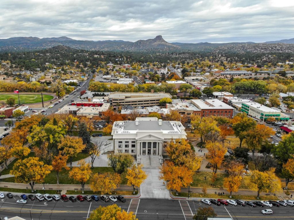 aerial view of prescott arizona