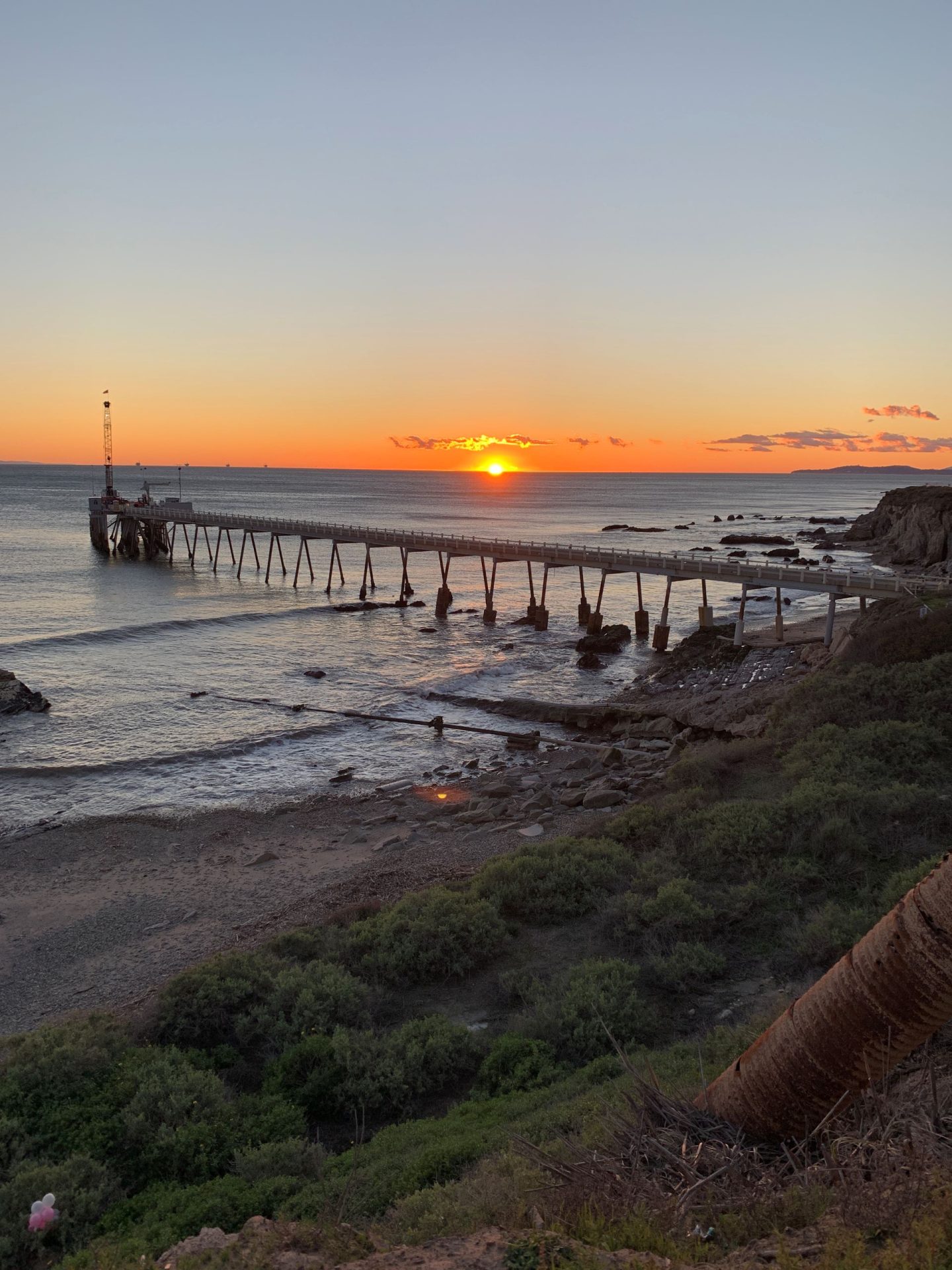 carpinteria pier at sunset